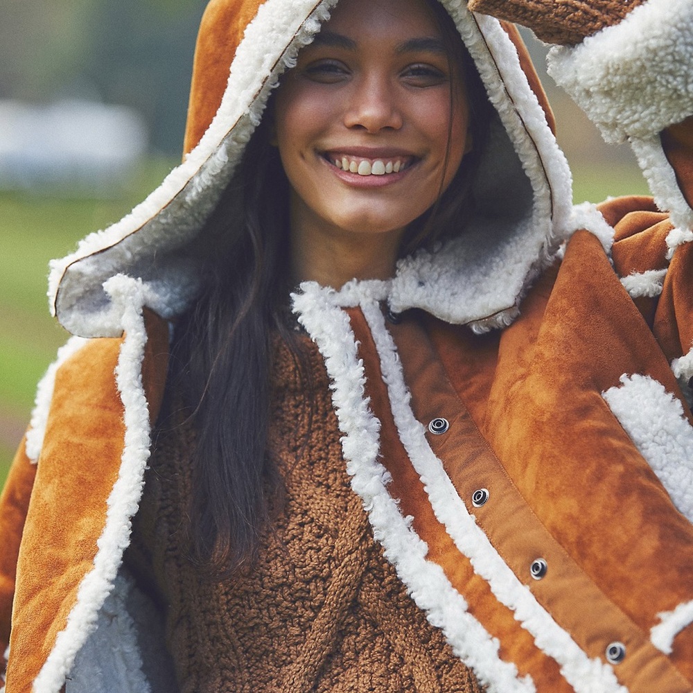 Free People Vegan Exchange Shearling Jacket